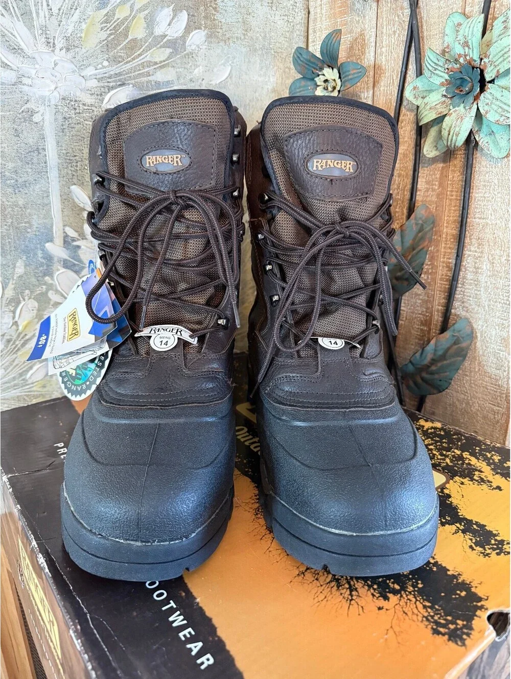 Ranger Mens 14 Waterproof Brown Leather Thinsulate Boots NWT